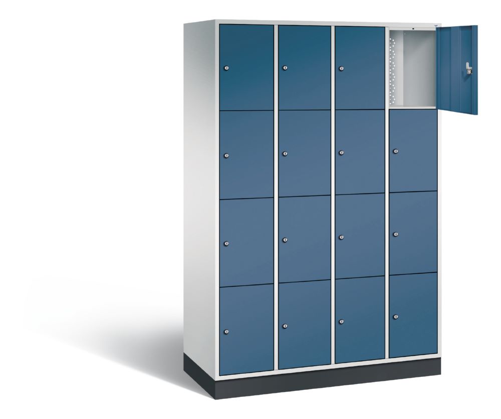 Produktbild C+P Schließfachschrank Intro 16 Fächer 1950 x 1220 x 490 mm lichtgrau fernblau bild 2