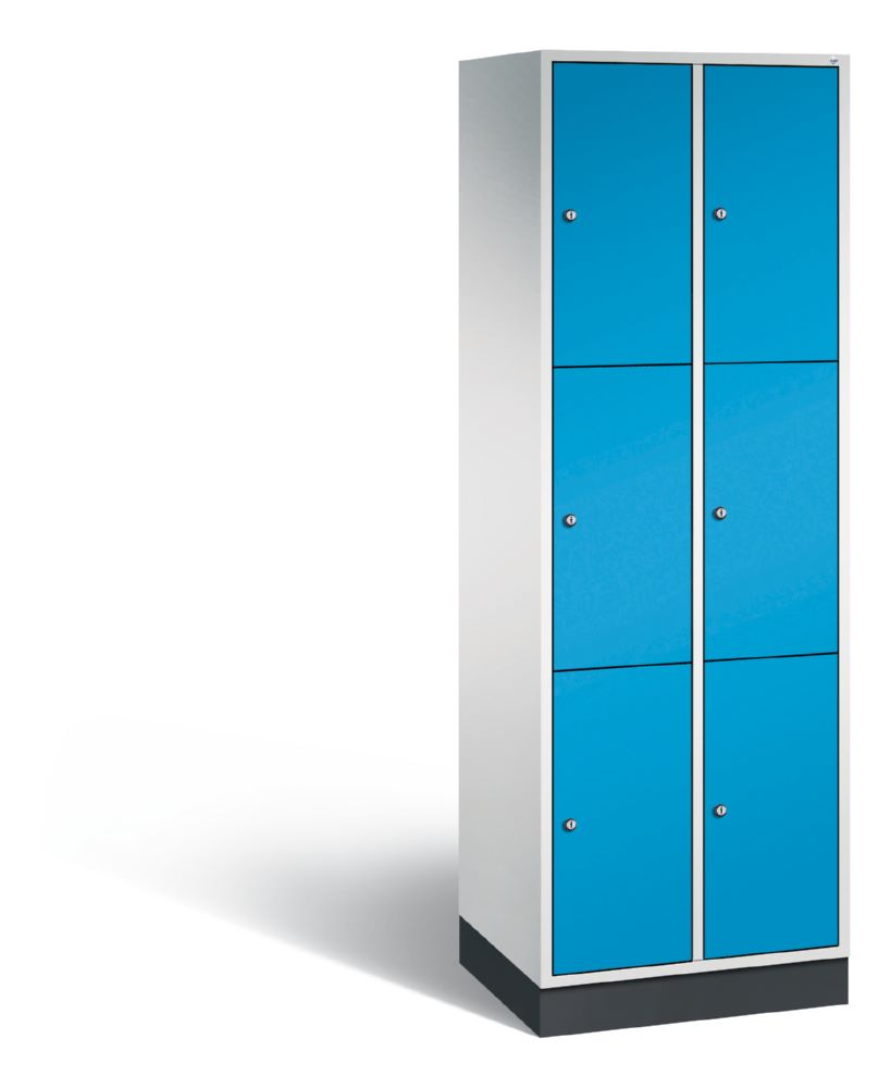 Produktbild C+P Schließfachschrank Intro 6 gleichgroße Fächer lichtblau 620 x 490 x 1950 mm