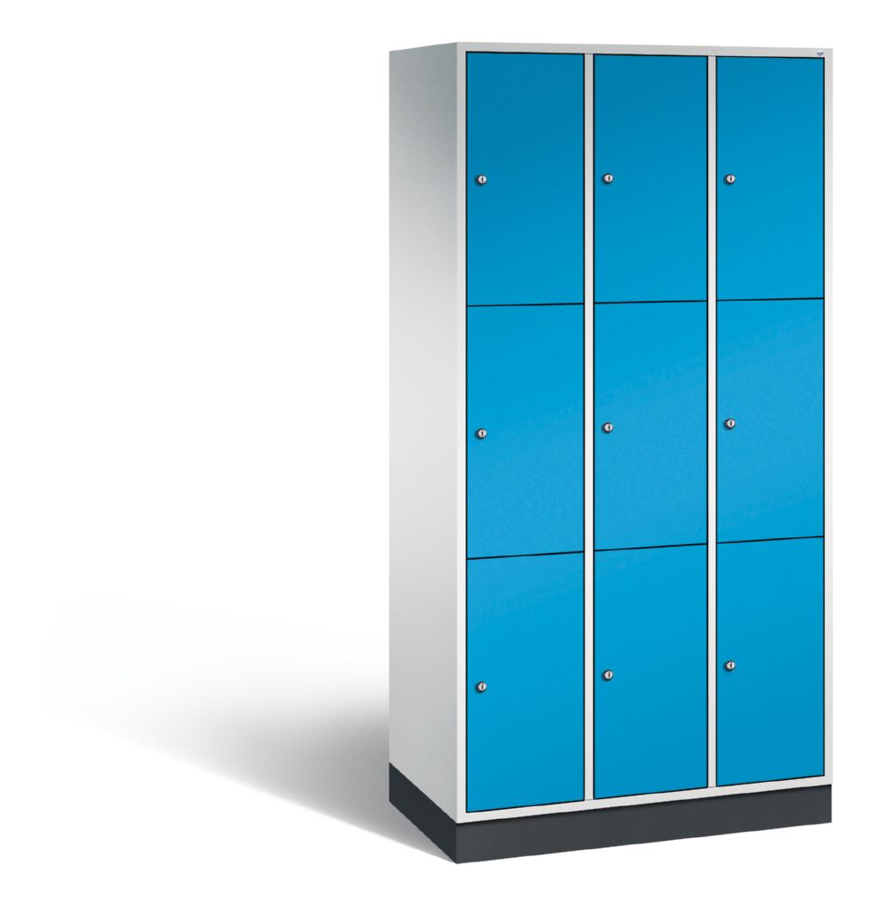 Produktbild C+P Schließfachschrank Intro 9 Fächer 1950 x 920 x 490 mm lichtgrau lichtblau