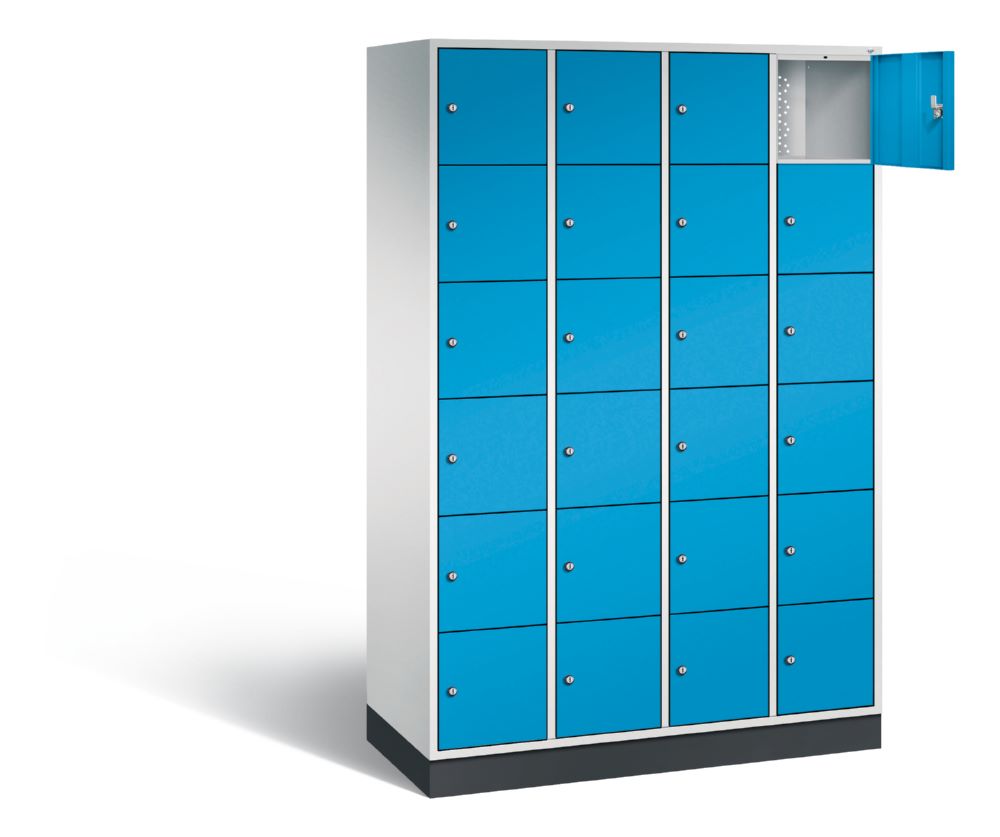 Produktbild C+P Schließfachschrank Intro 24 Fächer 1950 x 1220 x 490 mm lichtgrau lichtblau bild 2