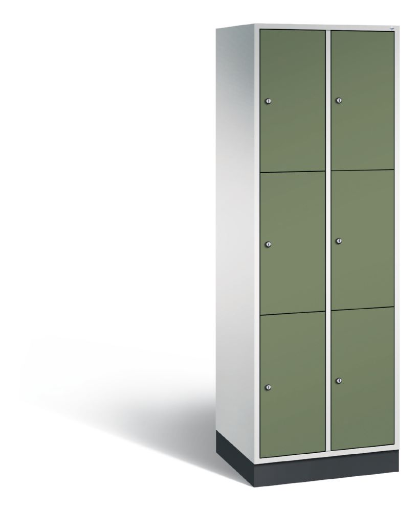 Produktbild C+P Schließfachschrank Intro 6 gleichgroße Fächer resedagrün 620 x 490 x 1950 mm