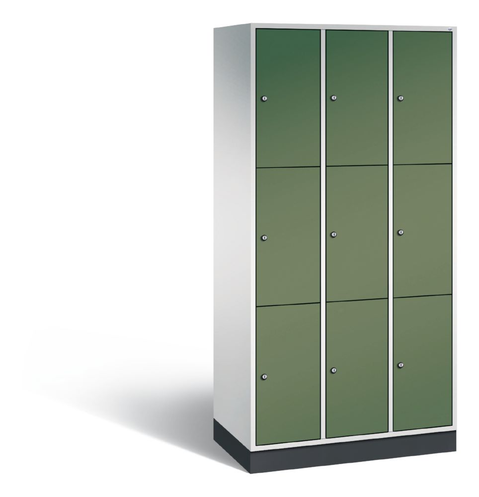 Produktbild C+P Schließfachschrank Intro 9 Fächer 1950 x 920 x 490 mm ichtgrau resedagrün