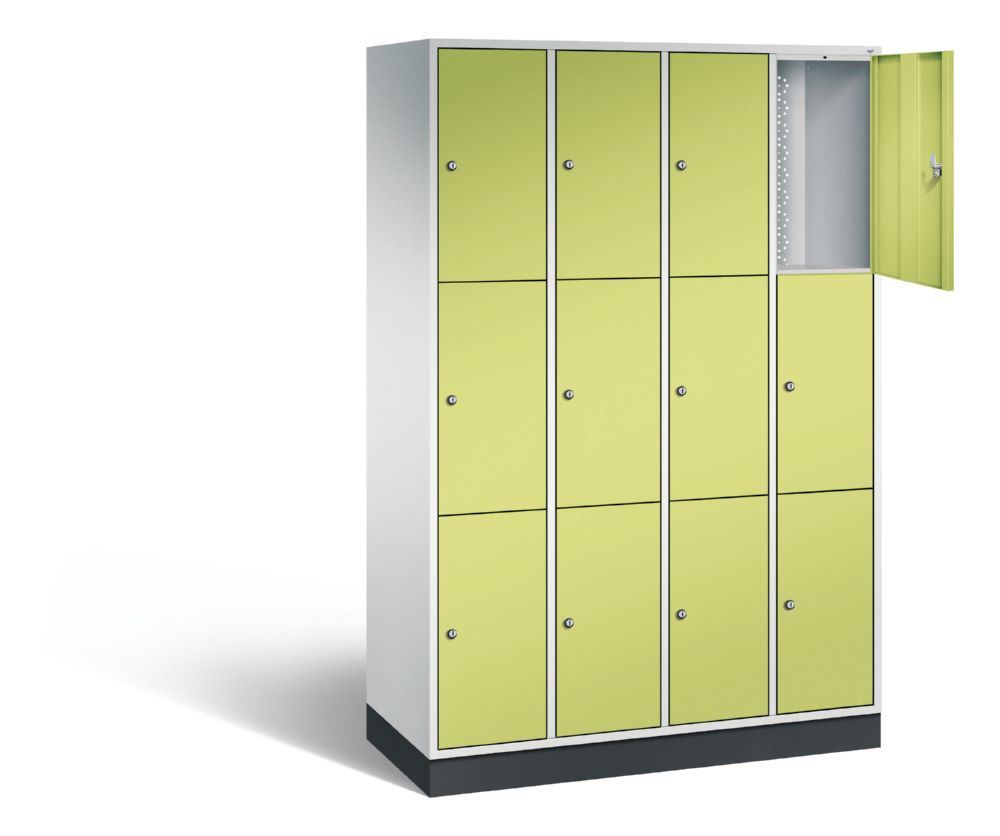 Produktbild C+P Schließfachschrank Intro 12 Fächer 1950 x 1220 x 490 mm lichtgrau viridingrün bild 2