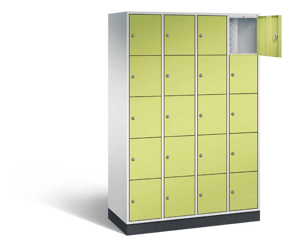 Produktbild C+P Schließfachschrank Intro 20 Fächer 1950 x 1220 x 490 mm lichtgrau viridingrün bild 2