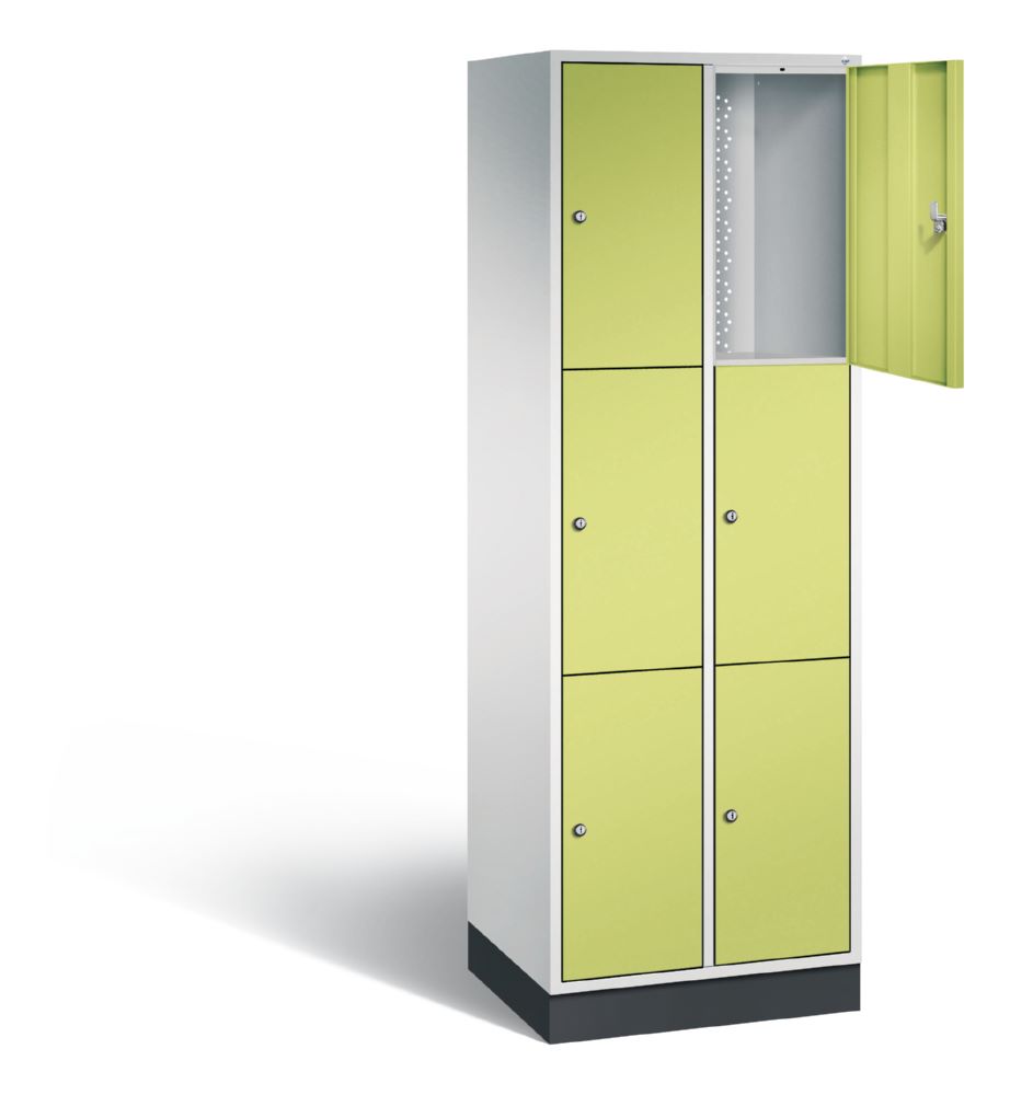Produktbild C+P Schließfachschrank Intro 6 gleichgroße Fächer viridingrün 620 x 490 x 1950 mm bild 2