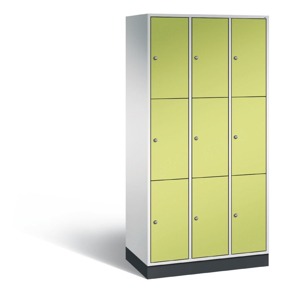 Produktbild C+P Schließfachschrank Intro 9 Fächer 1950 x 920 x 490 mm lichtgrau viridingrün
