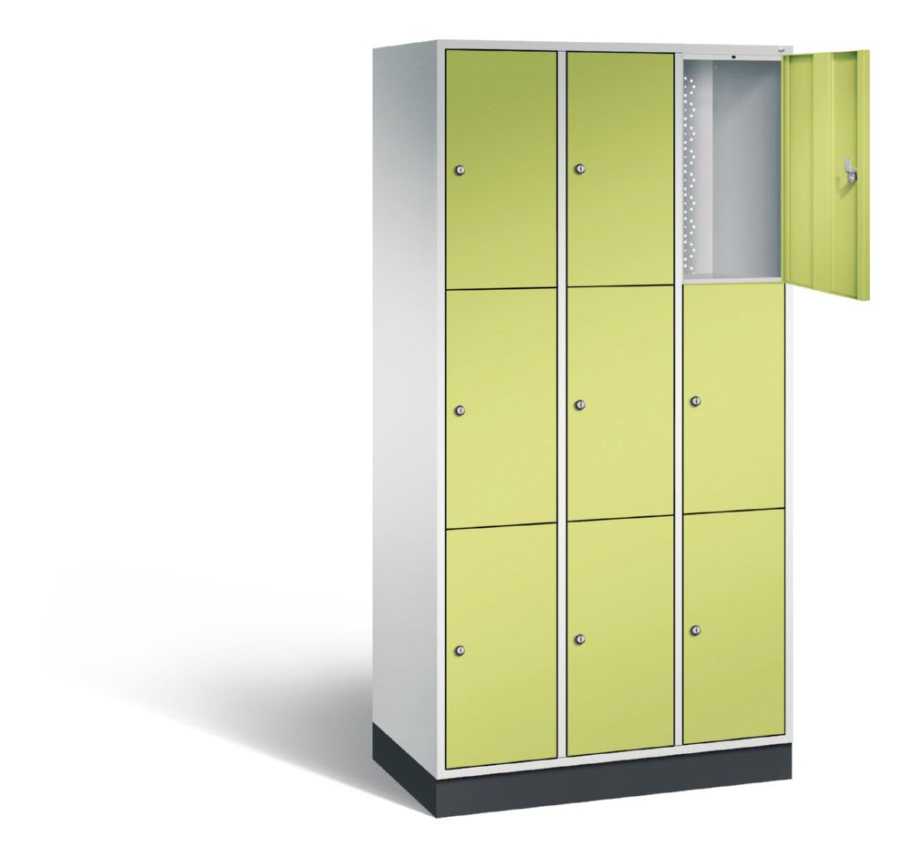 Produktbild C+P Schließfachschrank Intro 9 Fächer 1950 x 920 x 490 mm lichtgrau viridingrün bild 2