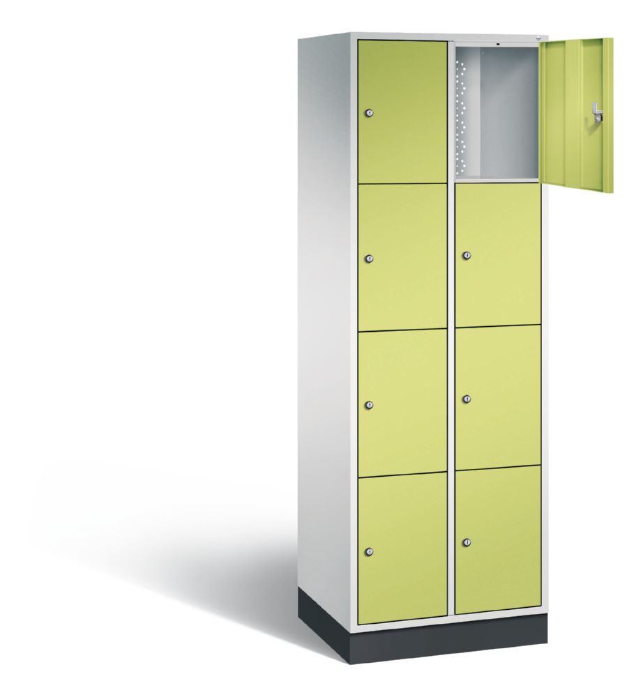 Produktbild C+P Hoher Schließfachschrank Intro 8 Fächer Front in viridingrün 620 x 490 x 1950 mm bild 2