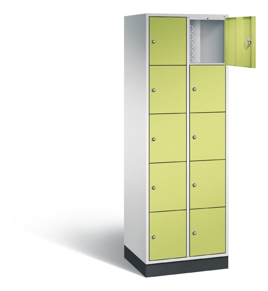Produktbild C+P Schließfachschrank Intro 10 Fächer 1950 x 620 x 490 mm lichtgrau viridingrün bild 2