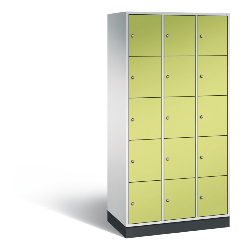 Produktbild C+P Schließfachschrank Intro 15 Fächer 1950 x 920 x 490 mm lichtgrau viridingrün