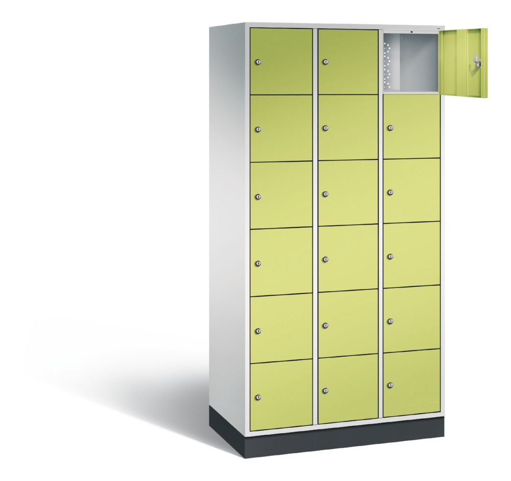 Produktbild C+P Schließfachschrank Intro 18 Fächer 1950 x 920 x 490 mm lichtgrau viridingrün bild 2