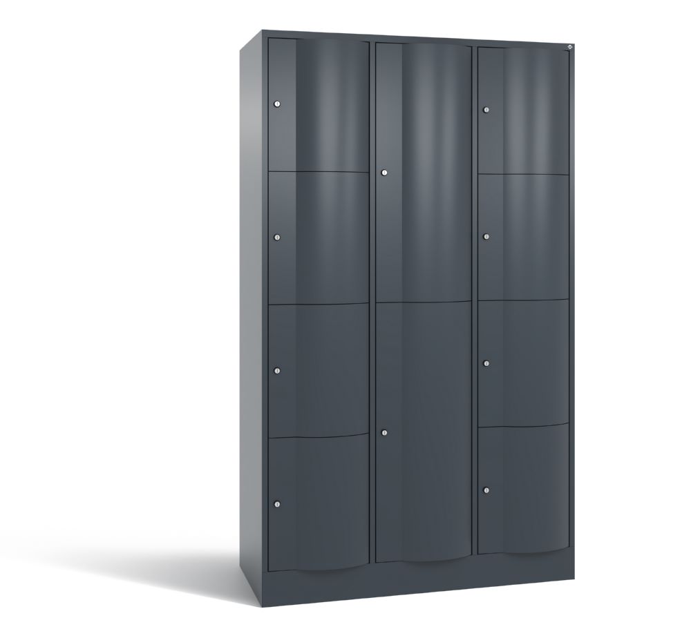 Produktbild C+P Schließfachschrank Resisto 10 Fächer 1950 x 1148 x 540 mm anthrazit