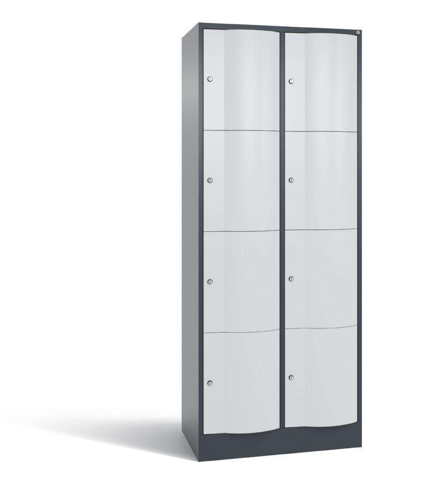 Produktbild C+P Schließfachschrank Resisto 8 Fächer 1950 x 772 x 540 mm anthrazit lichtgrau