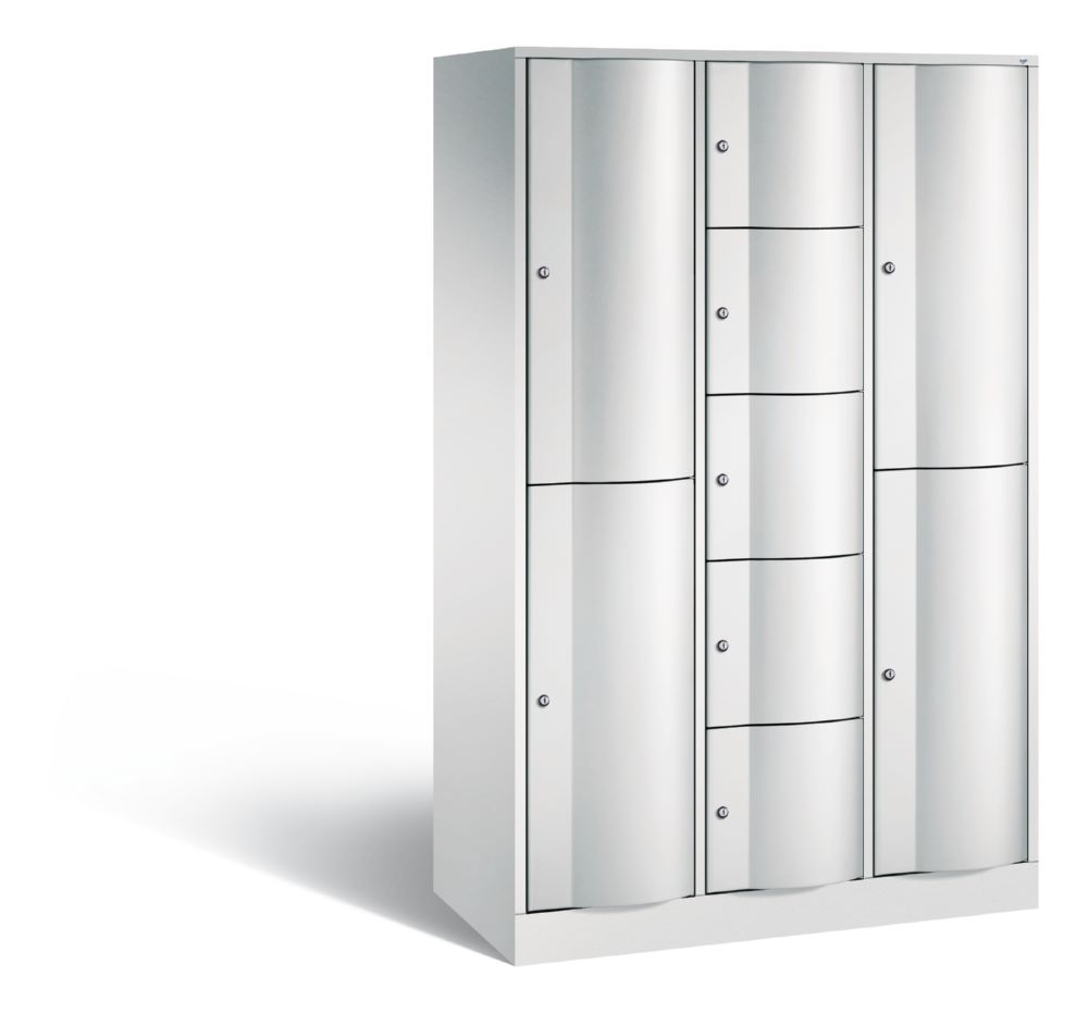 Produktbild C+P Schließfachschrank Resisto 9 Fächer 1950 x 1148 x 540 mm lichtgrau