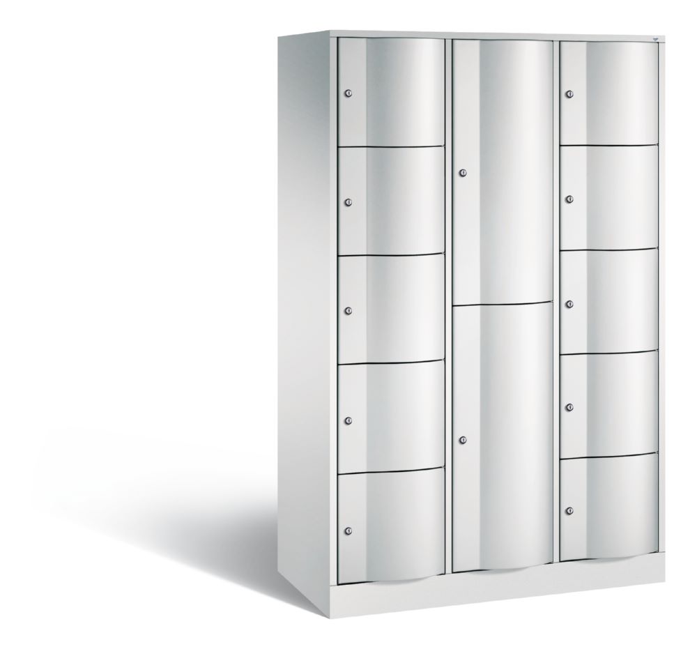 Produktbild C+P Schließfachschrank Resisto 12 Fächer 1950 x 1148 x 540 mm in lichtgrau