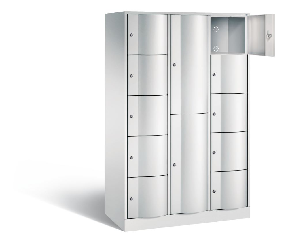 Produktbild C+P Schließfachschrank Resisto 12 Fächer 1950 x 1148 x 540 mm in lichtgrau bild 2