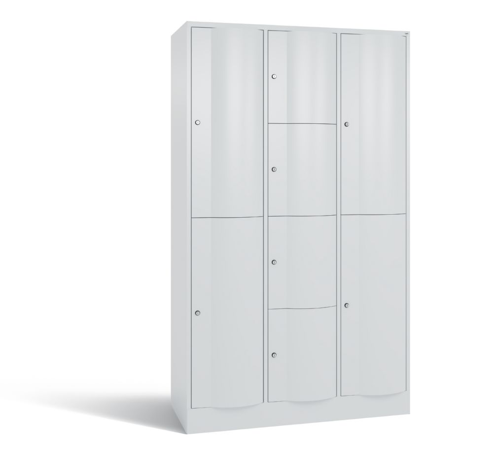 Produktbild C+P Schließfachschrank Resisto 8 Fächer 1950 x 1148 x 540 mm in lichtgrau