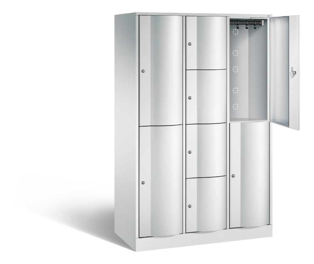 Produktbild C+P Schließfachschrank Resisto 8 Fächer 1950 x 1148 x 540 mm in lichtgrau bild 2