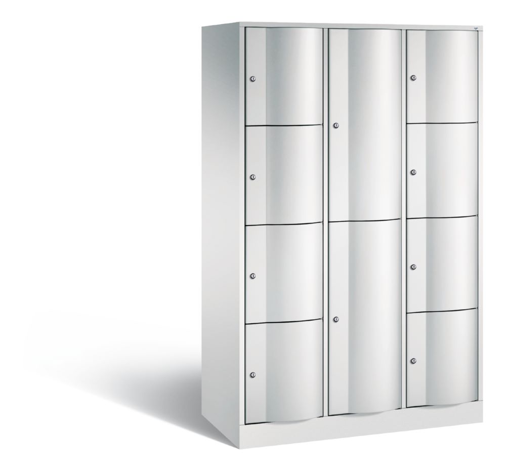 Produktbild C+P Schließfachschrank Resisto 10 Fächer 1950 x 1148 x 540 mm in lichtgrau