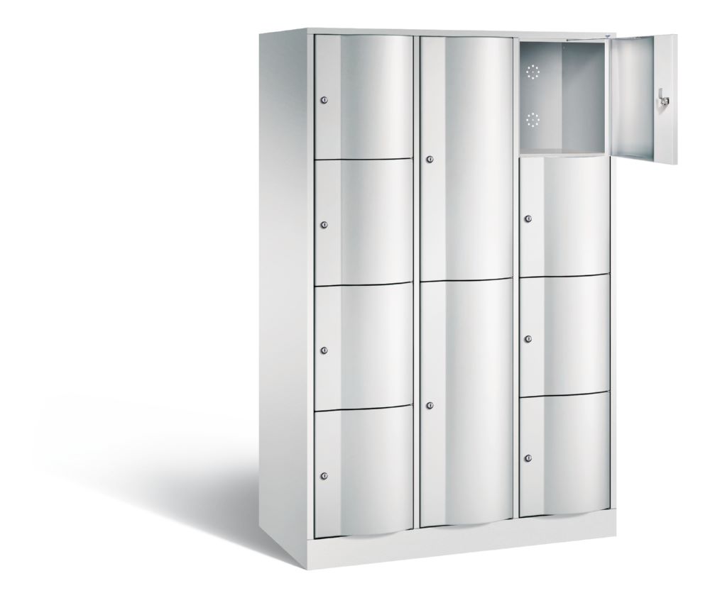Produktbild C+P Schließfachschrank Resisto 10 Fächer 1950 x 1148 x 540 mm in lichtgrau bild 2