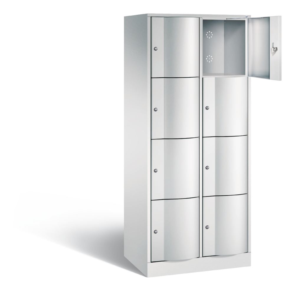 Produktbild C+P Schließfachschrank Resisto 8 Fächer 1950 x 772 x 540 mm in lichtgrau bild 2