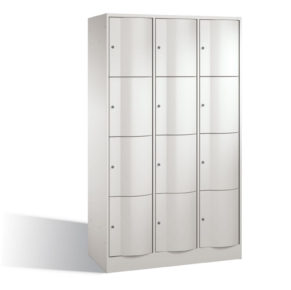 Produktbild C+P Schließfachschrank Resisto 12 Fächer 1950 x 1148 x 540 mm lichtgrau