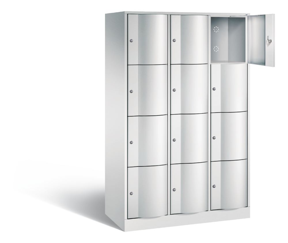 Produktbild C+P Schließfachschrank Resisto 12 Fächer 1950 x 1148 x 540 mm lichtgrau bild 2