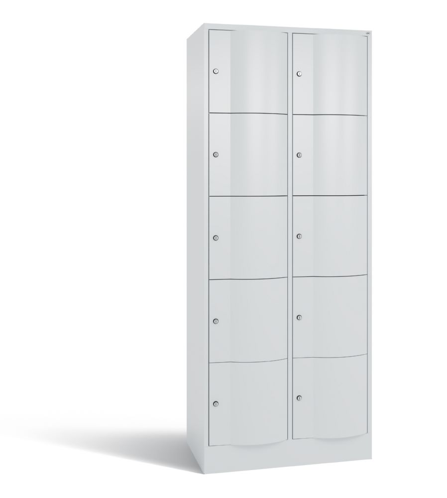 Produktbild C+P Schließfachschrank Resisto 10 Fächer H 1950 x B 772 x T 540 mm lichtgrau