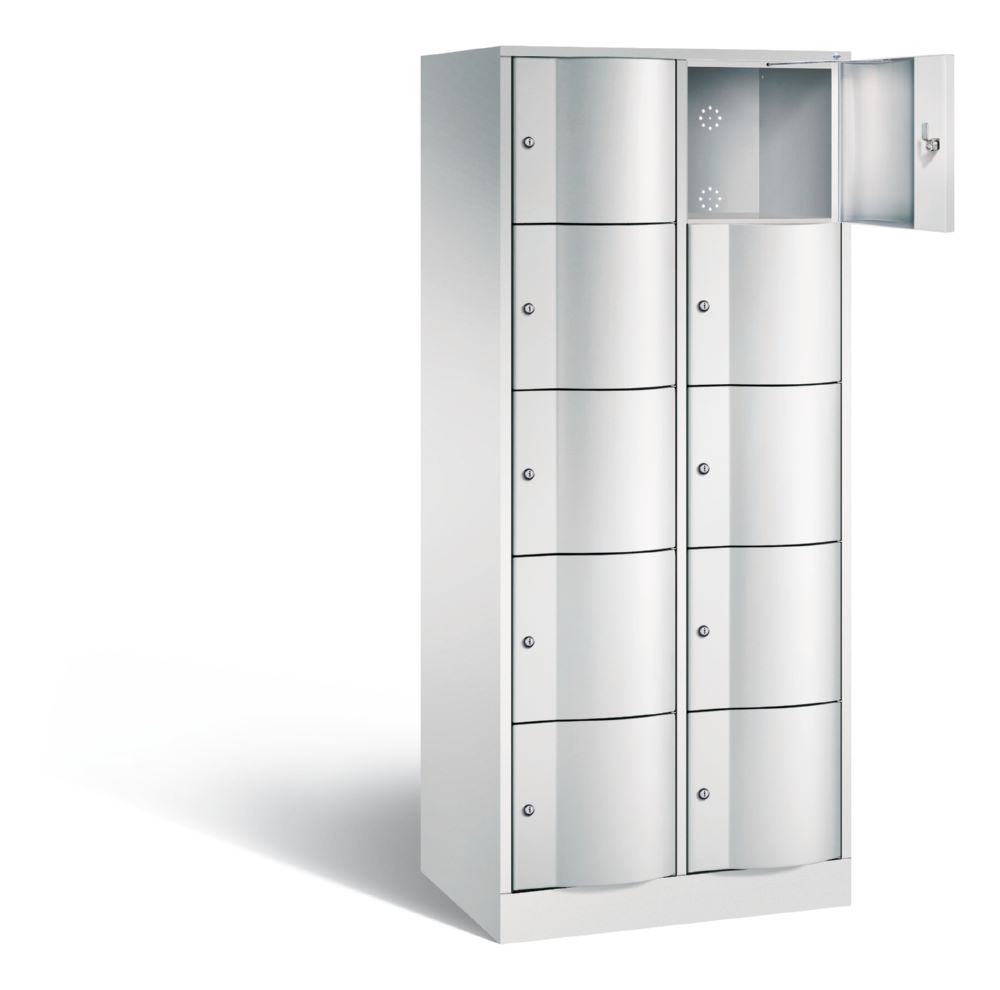 Produktbild C+P Schließfachschrank Resisto 10 Fächer H 1950 x B 772 x T 540 mm lichtgrau bild 2