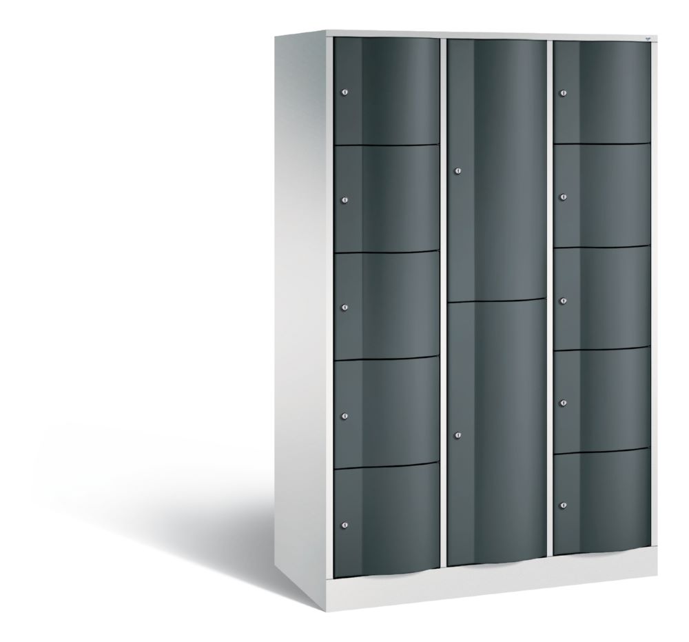 Produktbild C+P Schließfachschrank Resisto 12 Fächer 1950 x 1148 x 540 mm lichtgrau anthrazit