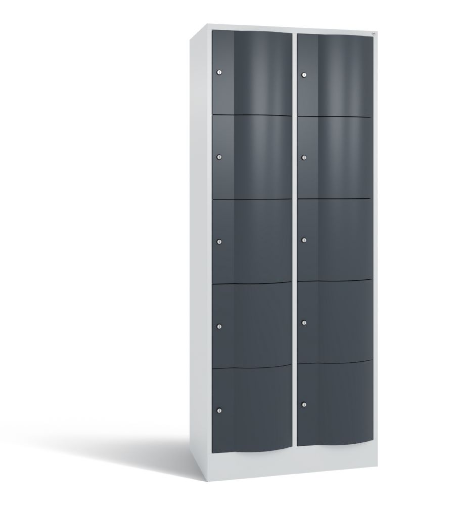 Produktbild C+P Schließfachschrank Resisto 10 Fächer 1950 x 772 x 540 mm lichtgrau anthrazit