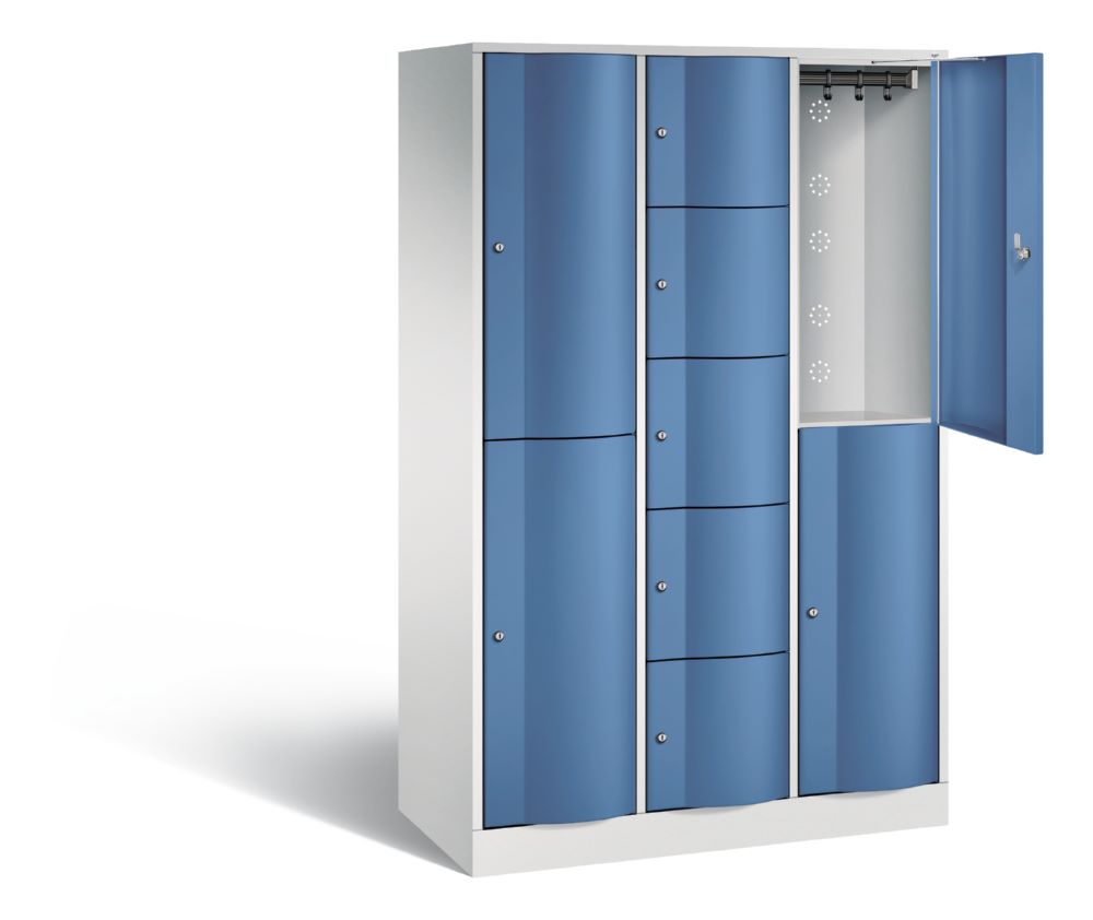 Produktbild C+P Schließfachschrank Resisto 9 Fächer 1950 x 1148 x 540 mm lichtgrau fernblau bild 2