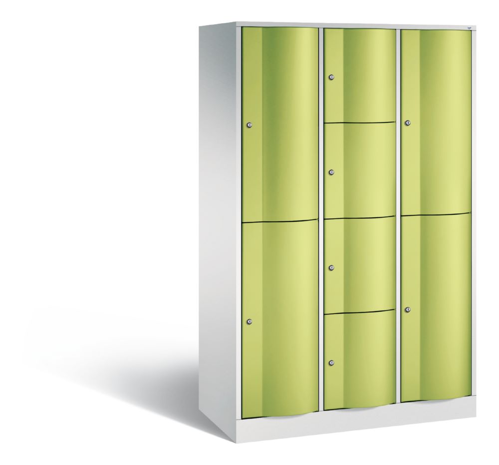 Produktbild C+P Schließfachschrank Resisto 8 Fächer 1950 x 1148 x 540 mm lichtgrau viridingrün