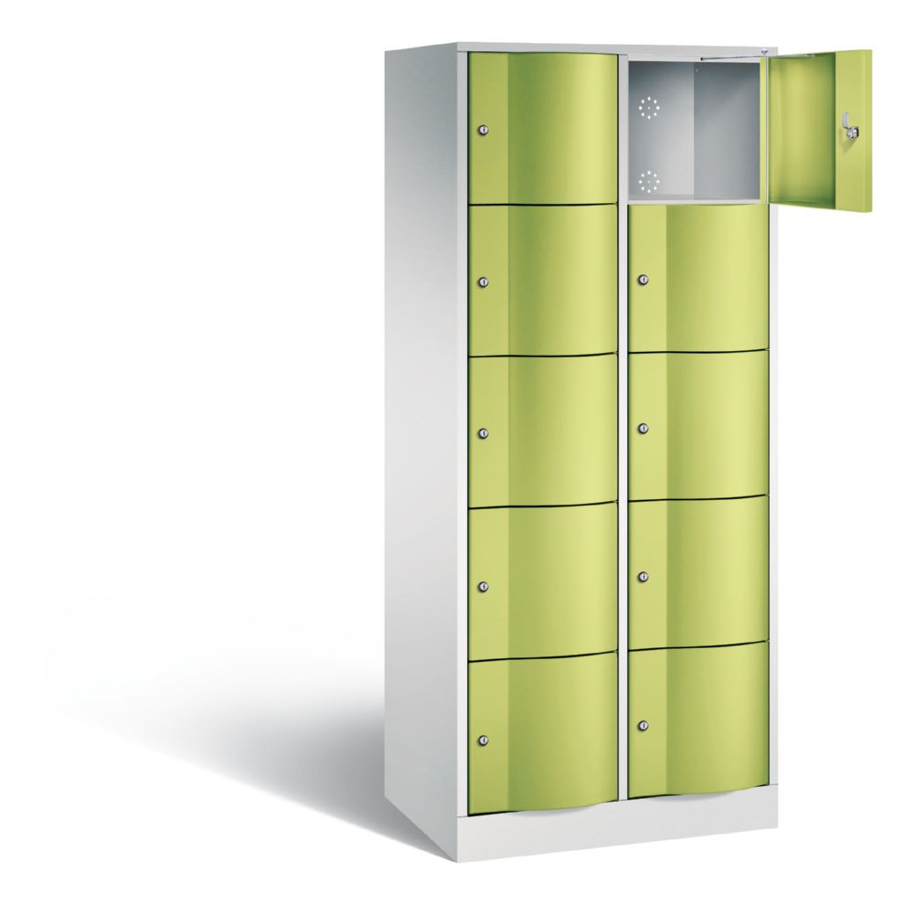 Produktbild C+P Schließfachschrank Resisto 10 Fächer 1950 x 772 x 540 mm lichtgrau viridingrün bild 2