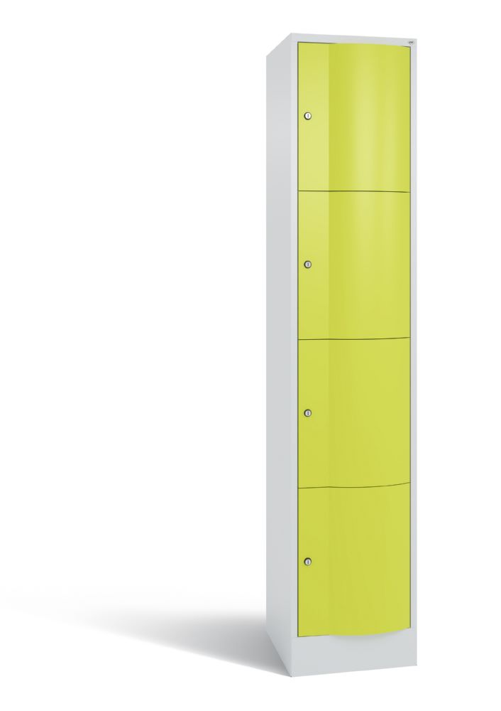 Produktbild C+P Schließfachschrank aus Stahl Resisto 4 Fächer in viridingrün 396 x 540 x 1950 mm