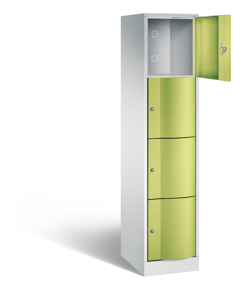 Produktbild C+P Schließfachschrank aus Stahl Resisto 4 Fächer in viridingrün 396 x 540 x 1950 mm bild 2