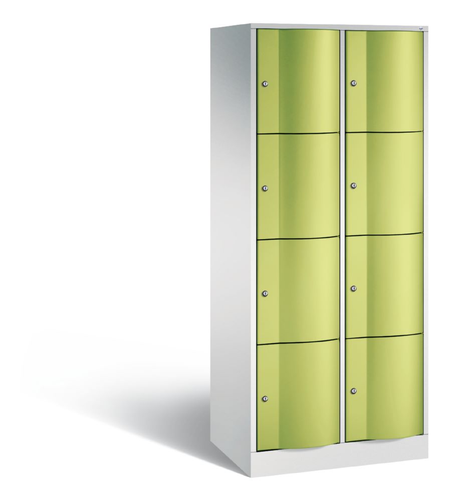 Produktbild C+P Schließfachschrank Resisto 8 Fächer 1950 x 772 x 540 mm lichtgrau viridingrün