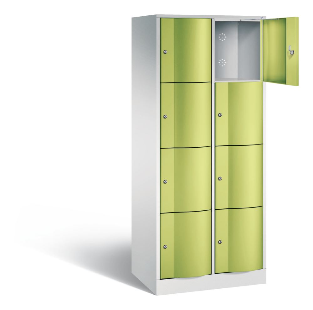 Produktbild C+P Schließfachschrank Resisto 8 Fächer 1950 x 772 x 540 mm lichtgrau viridingrün bild 2