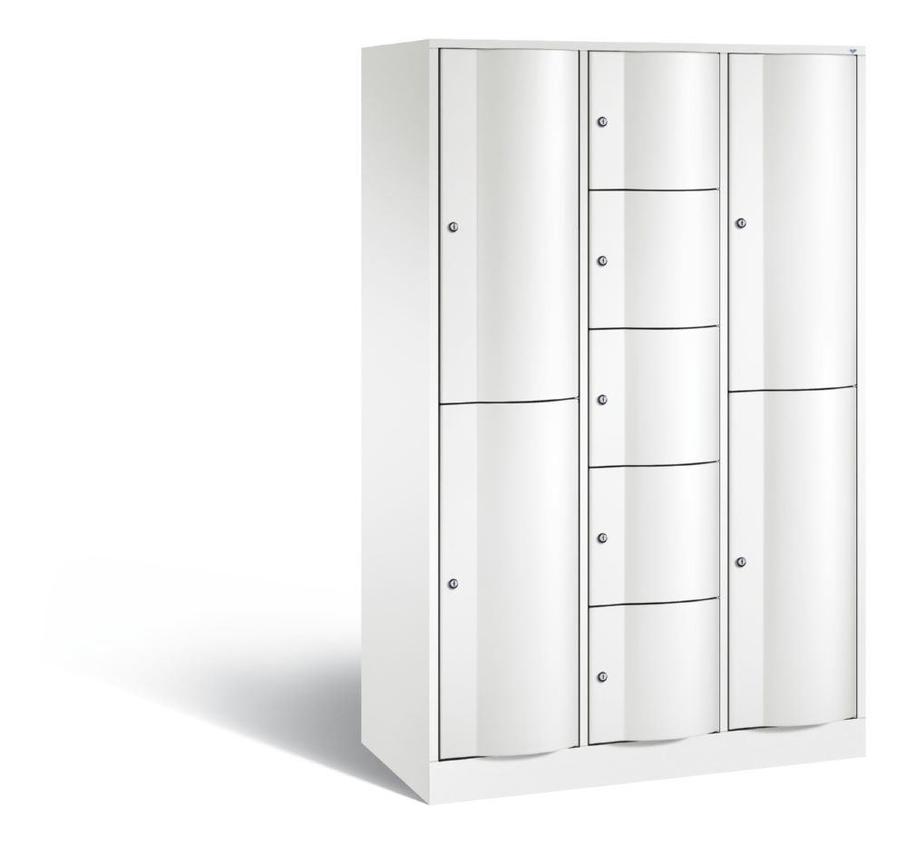 Produktbild C+P Schließfachschrank Resisto 9 Fächer 1950 x 1148 x 540 mm in weiß