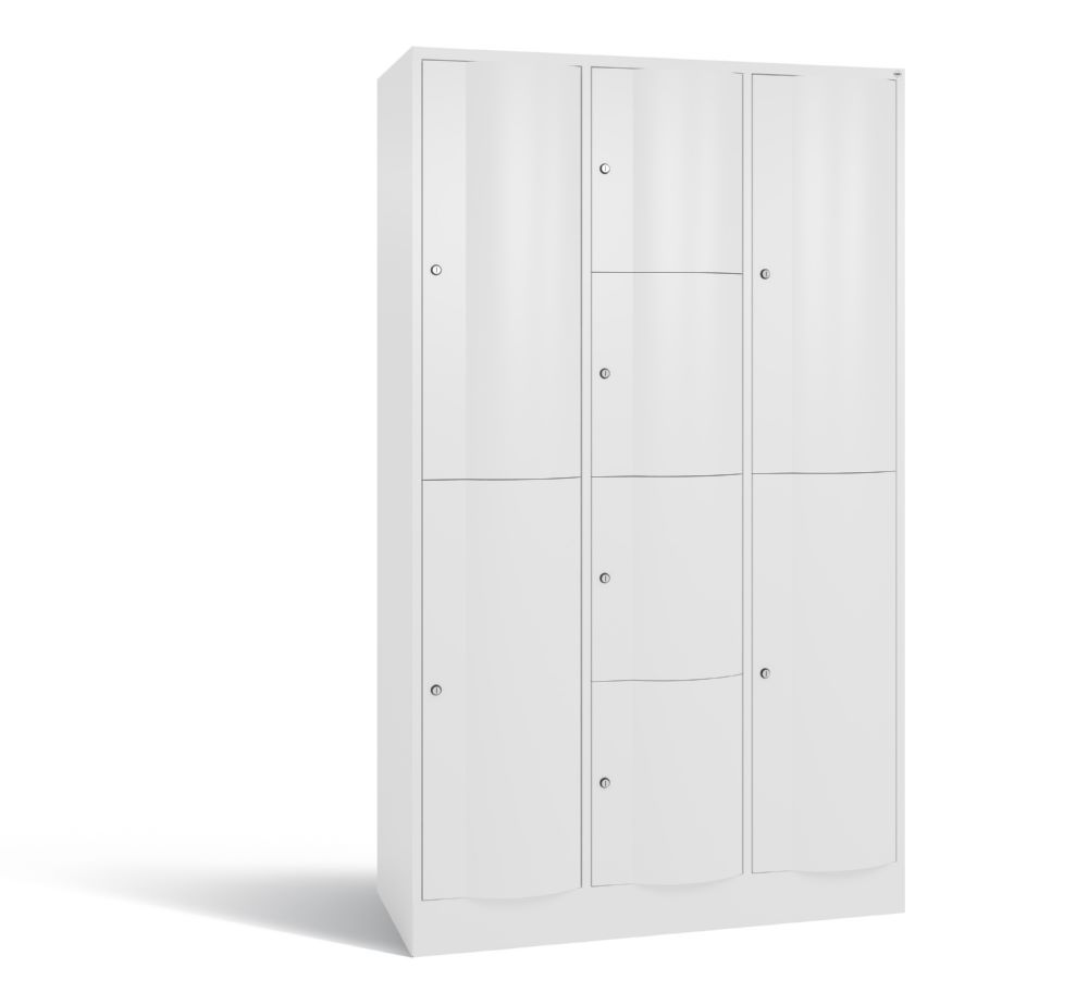 Produktbild C+P Schließfachschrank Resisto 8 Fächer 1950 x 1148 x 540 mm weiß