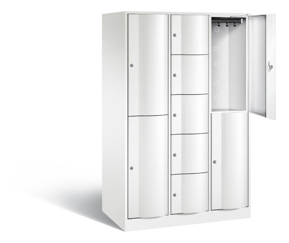 Produktbild C+P Schließfachschrank Resisto 9 Fächer 1950 x 1148 x 640 mm in weiß bild 2