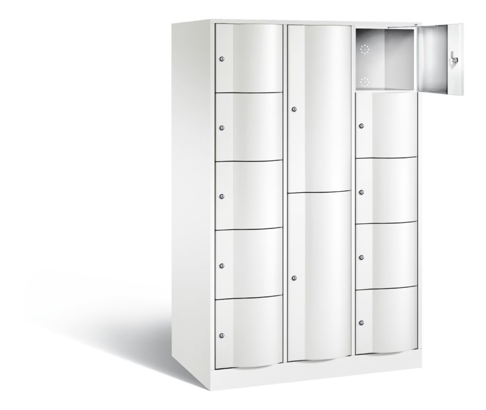 Produktbild C+P Schließfachschrank Resisto 12 Fächer 1950 x 1148 x 640 mm in weiß bild 2
