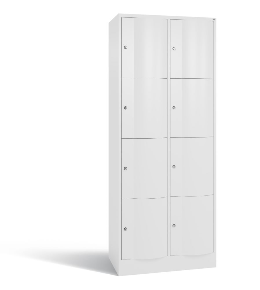 Produktbild C+P Schließfachschrank Resisto 8 Fächer 1950 x 772 x 540 mm in weiß