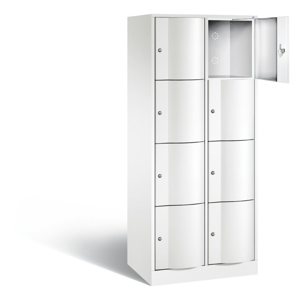 Produktbild C+P Schließfachschrank Resisto 8 Fächer 1950 x 772 x 540 mm in weiß bild 2