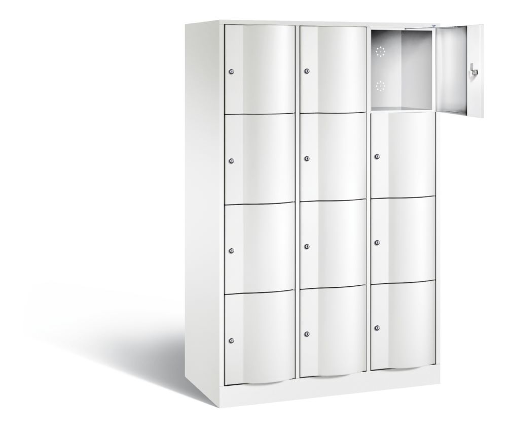 Produktbild C+P Stahl Schließfachschrank Resisto 12 Fächer H 1950 x B 1148 x T 540 mm weiß bild 2
