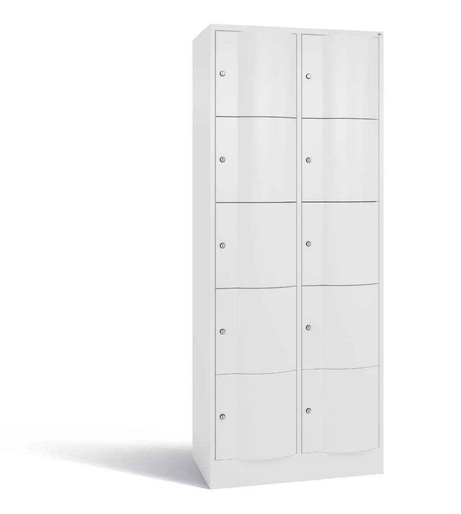 Produktbild C+P Schließfachschrank Resisto 10 Fächer 1950 x 772 x 540 mm in weiß