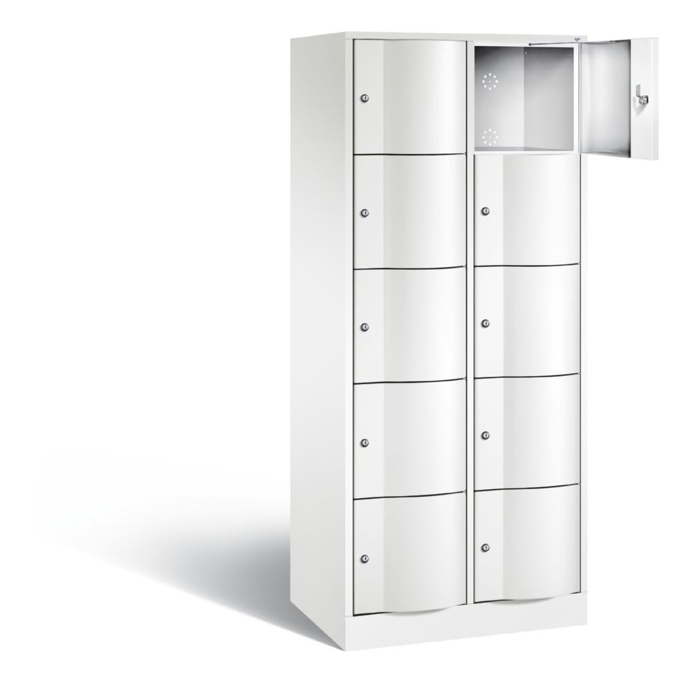Produktbild C+P Schließfachschrank Resisto 10 Fächer 1950 x 772 x 540 mm in weiß bild 2