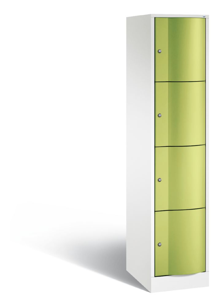 Produktbild C+P Schließfachschrank Resisto 4 Fächer übereinander viridingrün 396 x 540 x 1950 mm