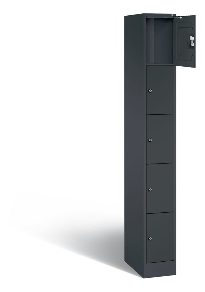 Produktbild C+P Schließfachschrank Serie 8070 mit 5 Fächer anthrazit 240 x 480 x 1950 mm bild 2