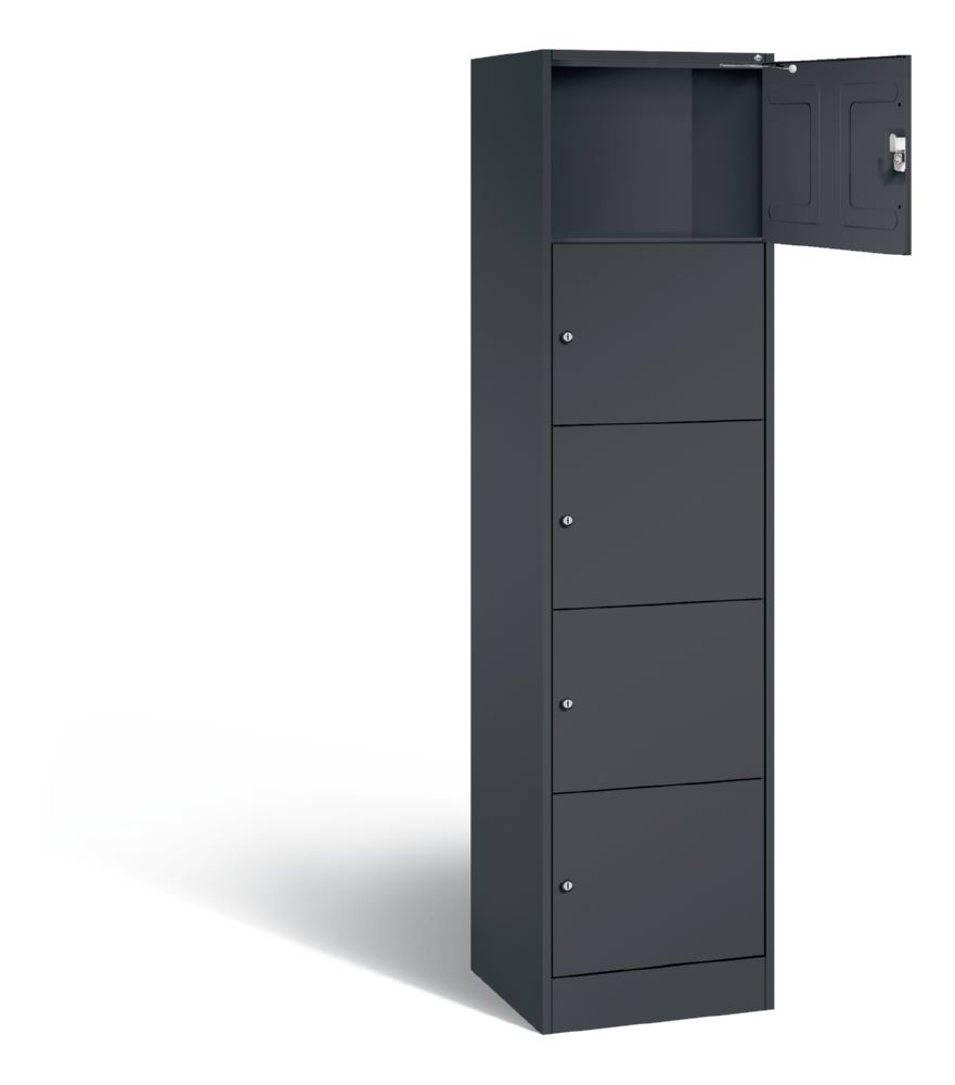 Produktbild C+P Schließfachschrank Serie 8070 5 Fächer anthrazit 460 x 480 x 1950 mm bild 2